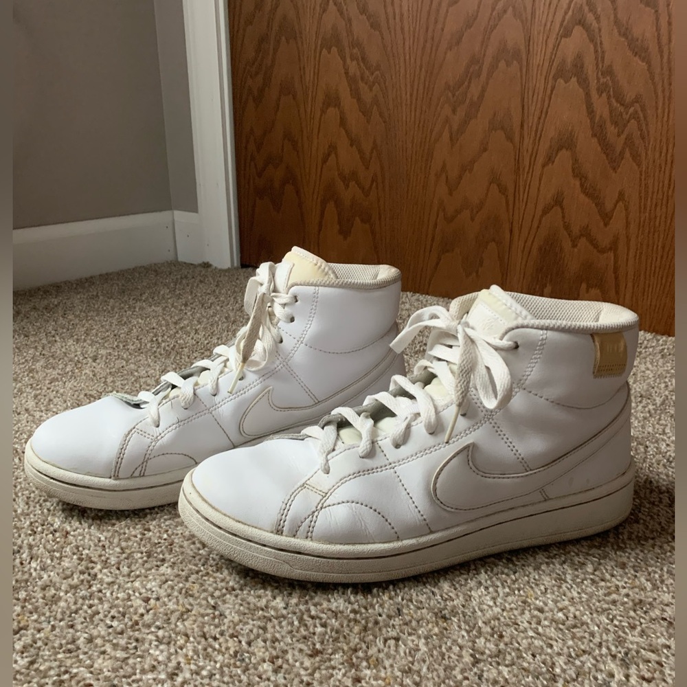 White Nike high tops